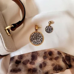 Alexandra Crystal Rocks Örhängen / Leopard (Guld)><noscript><img width=