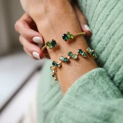 Caroline Svedbom Alisia Armband / Green Combo (Gold)>Caroline Svedbom Armband Discount