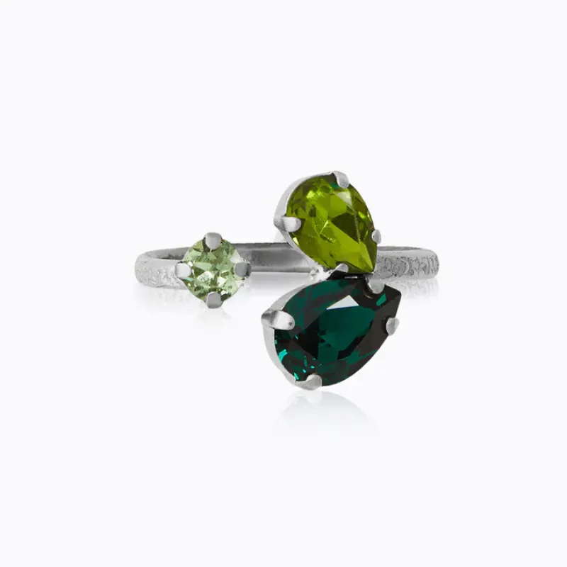 Alisia Ring / Green Combo (Rhodium)>Caroline Svedbom Online