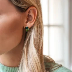 Alisia Örhängen / Green Combo (Rhodium)>Caroline Svedbom Sale