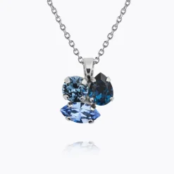 Ana Halsband, Denimblue Combo – Rhodium>Caroline Svedbom New