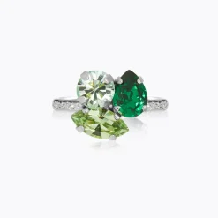 Ana Ring / Majestic Green Combo (Rhodium)>Caroline Svedbom Discount