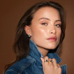 Ana Ring, Denimblue Combo – Guld>Caroline Svedbom Discount