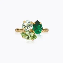 Ana Ring / Majestic Green Combo (Guld)>Caroline Svedbom New