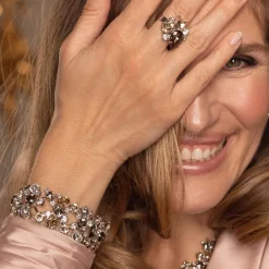 Angelina Ring / Greige Combo (Rhodium)>Caroline Svedbom Online