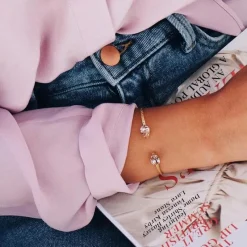 Petite Drop Rhodium / Vintage Rose>Caroline Svedbom Armband Hot