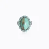 Boho Turqouise Ring / Turquoise Matt (Rhodium)>Caroline Svedbom Clearance