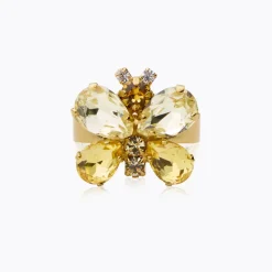 Butterfly Ring / Yellow Combo (Guld)>Caroline Svedbom New