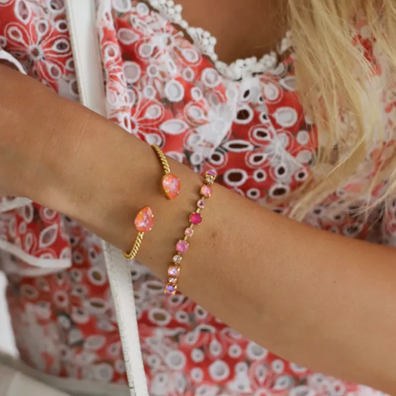 Caroline Svedbom Calanthe Armband Rhodium / Coral Combo>Caroline Svedbom Armband Best