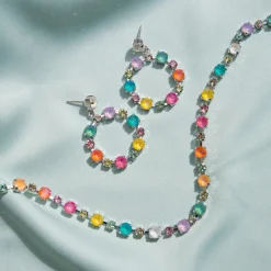 Calanthe Halsband / Flower Combo (Rhodium)><noscript><img width=