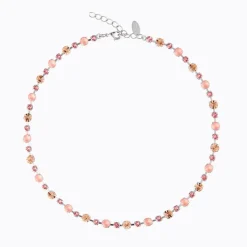 Calanthe Halsband/ Flamingo Combo (Rhodium)>Caroline Svedbom Best