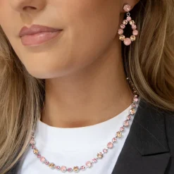 Calanthe Halsband/ Flamingo Combo (Rhodium)><noscript><img width=
