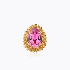 Classic Gemma Ring, Dark Rose – Guld>Caroline Svedbom New