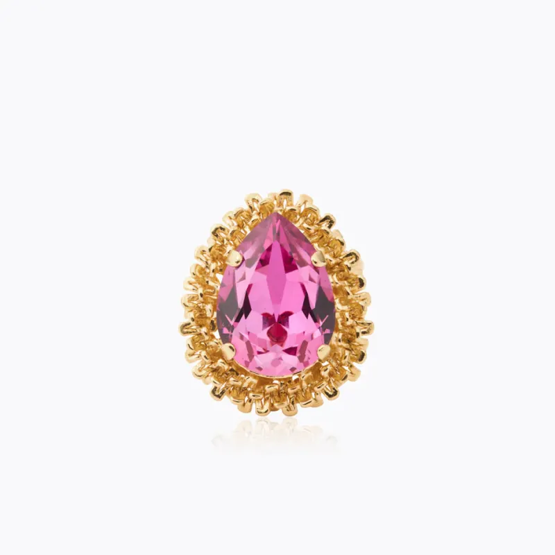 Classic Gemma Ring, Dark Rose – Guld>Caroline Svedbom New