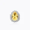 Classic Gemma Ring, ReCreated™ Dark Jonquil – Rhodium>Caroline Svedbom Sale