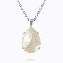 Classic Drop Halsband/Linen Ignite (Rhodium)>Caroline Svedbom Outlet