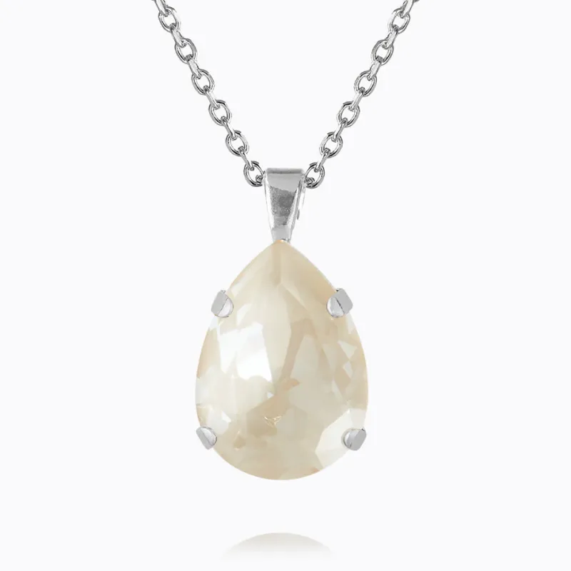 Classic Drop Halsband/Linen Ignite (Rhodium)>Caroline Svedbom Outlet