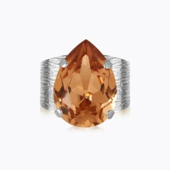 Classic Drop Ring / Light Colorado Topaz (Rhodium)>Caroline Svedbom Best
