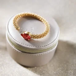 Caroline Svedbom Classic Rope Armband / Mulberry Red (Guld)><noscript><img width=