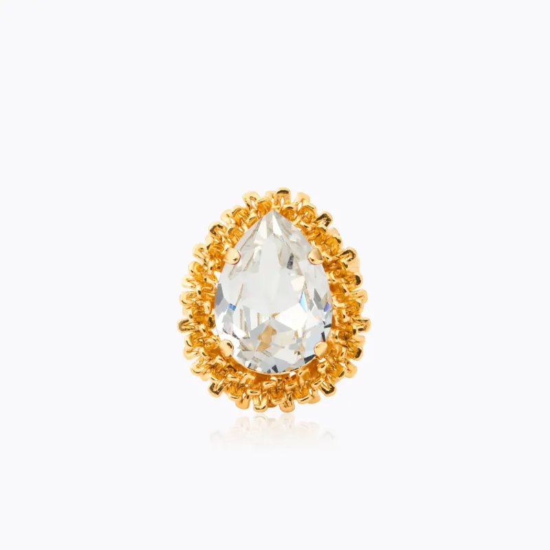 Classic Gemma Ring Crystal – Guld>Caroline Svedbom Best