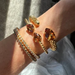 Caroline Svedbom Classic Rope Armband Rhodium / Light Amber>Caroline Svedbom Armband Online