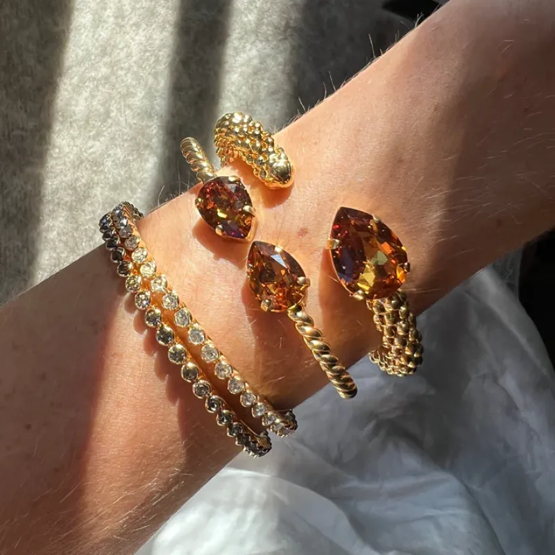 Caroline Svedbom Classic Rope Armband Rhodium / Light Amber>Caroline Svedbom Armband Online