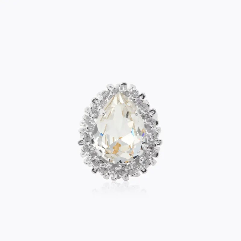 Classic Gemma Ring Crystal – Rhodium>Caroline Svedbom