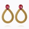 Caroline Svedbom Classic Rope Örhängen/ Mulberry Red (Guld)> Clearance
