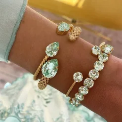 Caroline Svedbom Classic Petite Armband Rhodium / Chrysolite>Caroline Svedbom Armband