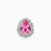 Classic Gemma Ring, Dark Rose – Rhodium>Caroline Svedbom Online