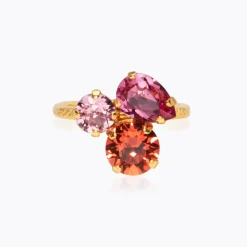 Colette Ring / Coral Combo (Guld)>Caroline Svedbom Clearance