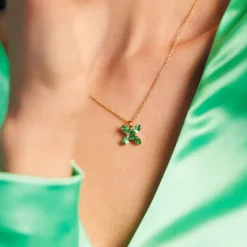Crystal Star Halsband / Peridot (Rhodium)>Caroline Svedbom Best