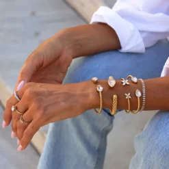 Caroline Svedbom Crystal Navette Armband/ Crystal (Guld)><noscript><img width=