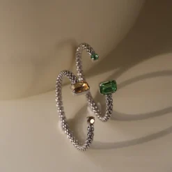Caroline Svedbom Daria Armband / Peridot (Rhodium)><noscript><img width=