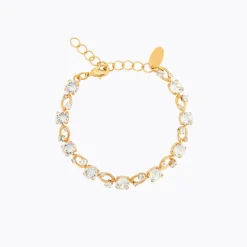 Caroline Svedbom Fay Armband, Crystal – Guld>Caroline Svedbom Armband Sale