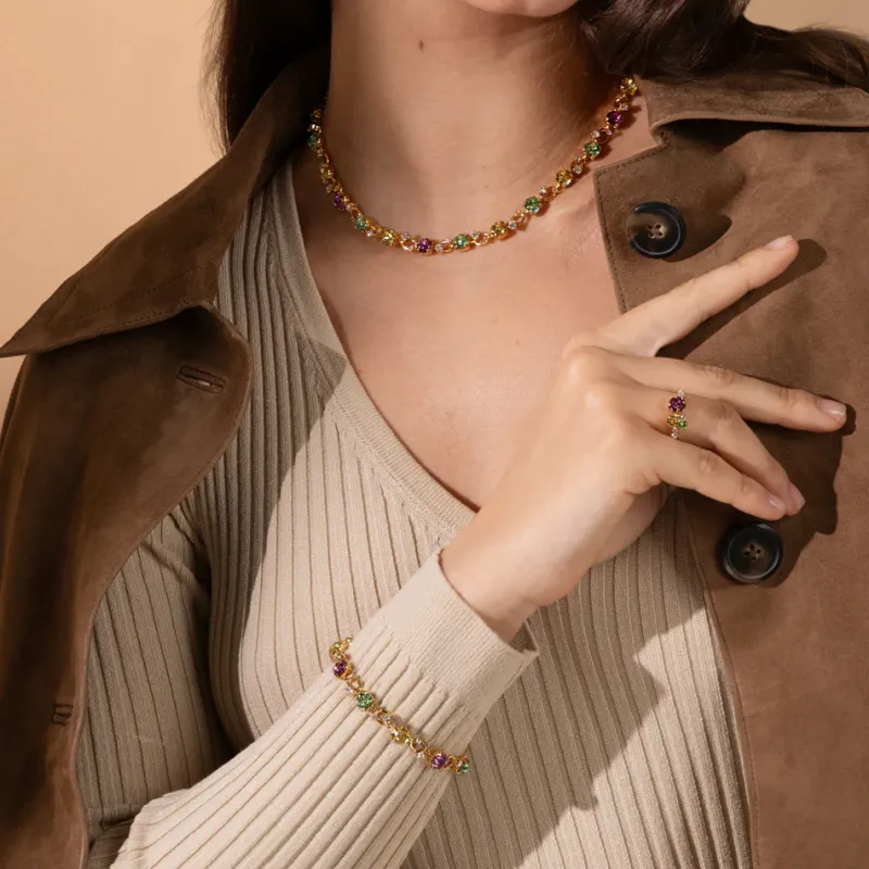 Fay Halsband, Autumn Bloom Combo – Rhodium>Caroline Svedbom Sale