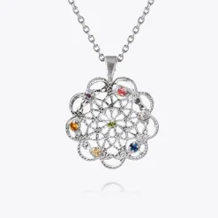 Florence Halsband / Rainbow Combo (Rhodium)>Caroline Svedbom Outlet