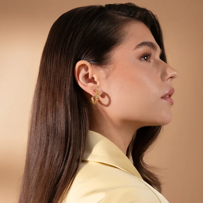 Gemma Loops Örhängen – Rhodium>Caroline Svedbom Outlet