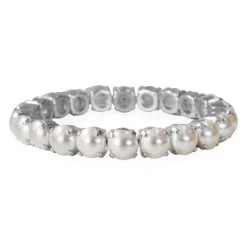 Caroline Svedbom Gia Stretch Armband Rhodium / Pearl>Caroline Svedbom Armband Discount