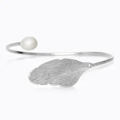 Caroline Svedbom Golden Leaf Armband/ Pearl (Rhodium)>Caroline Svedbom Armband New