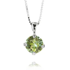Halsband Classic Stud Chrysolite (Rhodium)>Caroline Svedbom Best