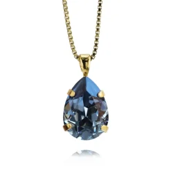 Halsband Mini Drop Denim Blue (Guld)>Caroline Svedbom Best