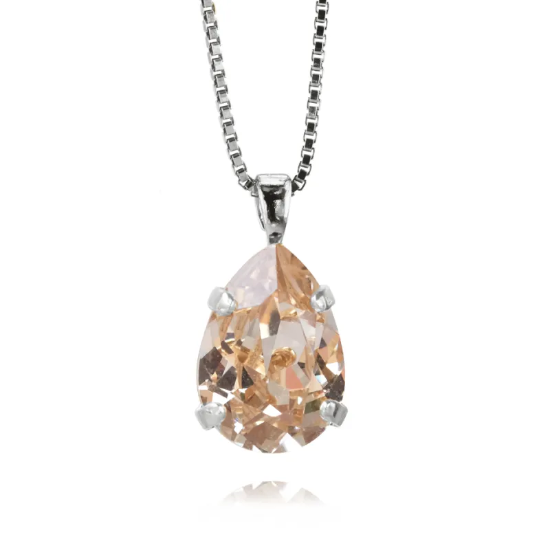 Halsband Mini Drop Silk (Rhodium)>Caroline Svedbom Best