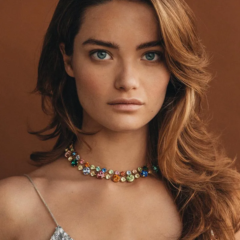 Halsband Pomona / Rainbow Combo- Guld>Caroline Svedbom Clearance