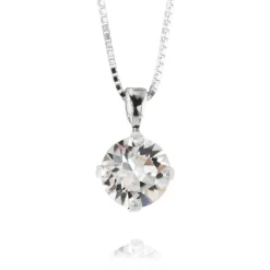 Halsband Classic Stud Crystal (Rhodium)>Caroline Svedbom Best