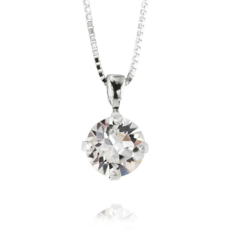 Halsband Classic Stud Crystal (Rhodium)>Caroline Svedbom Best