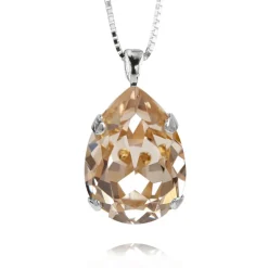 Halsband Classic Drop Silk (Rhodium)>Caroline Svedbom Discount