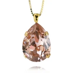 Halsband Classic Drop Vintage Rose (Guld)>Caroline Svedbom Discount