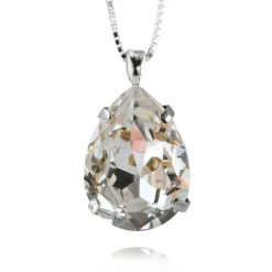 Halsband Classic Drop Crystal (Rhodium)>Caroline Svedbom Hot