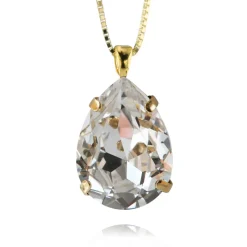Halsband Classic Drop Crystal (Guld)>Caroline Svedbom Online